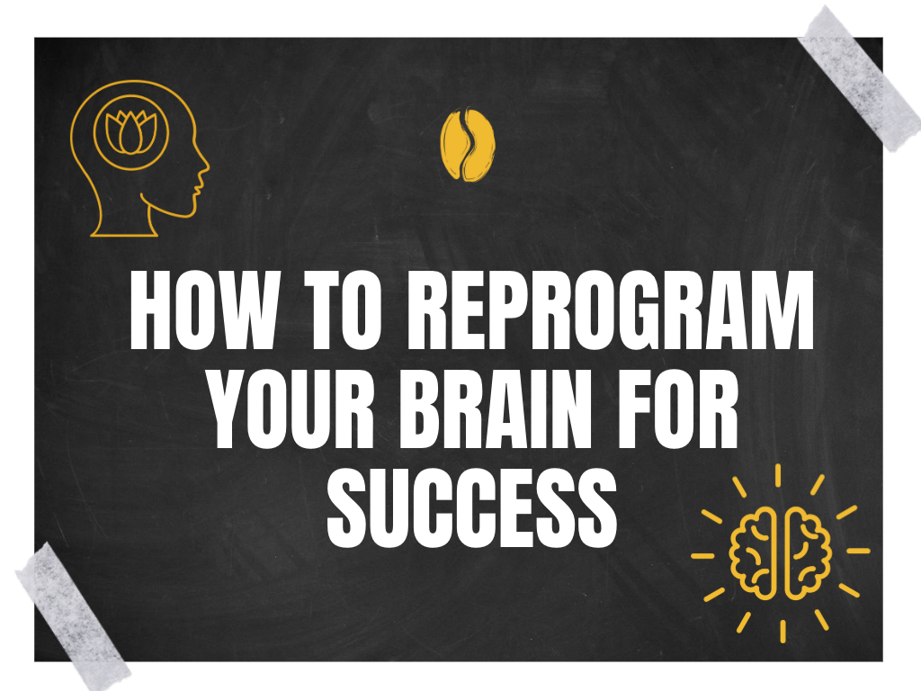 The image is meant to show how a brain can be modified and restructured for success through the right practices.